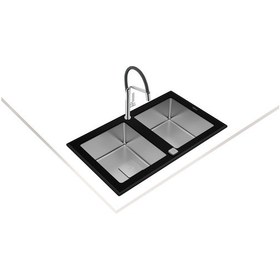 Resim Teka Diamond Rs15 2B 86 (Wst Black) Tek Hazne Ve Tek Damlalıklı Cam Eviye - Tek Hazne Ve Tek Damlalıklı Cam Eviye - 115030017 