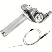 Resim Cloudstore Gümüş 22mm Cnc Alüminyum Hızlı Twist Gaz Kumandalı Dirt Bike Motosiklet 
