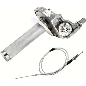 Resim Cloudstore Gümüş 22mm Cnc Alüminyum Hızlı Twist Gaz Kumandalı Dirt Bike Motosiklet 