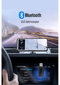 Resim Bt-13 Bluetooth Usb/aux 3.5mm Kablosuz Stereo Ses Müzik Alıcısı Oto Bluetooth Araç Kiti Adaptör 