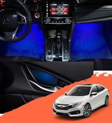 Resim Aygaraj Honda Civic Uyumlu Iç Ambiyans Aydınlatma Seti Mavi 2016+ 