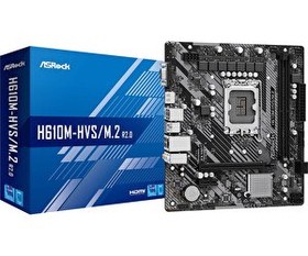 Resim Asrock H610M-HVS/M.2 R2.0 DDR4 (3200MHz)OC M.2 VGA/HDMI PCIe 4.0 1700P mATX Anakart 