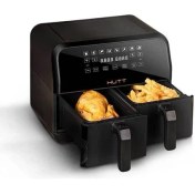 Resim Hutt D8 Çift Hazneli Air Fryer Yağsız Fritöz (4+4) 8 Lt. Dokunmatik Ekran (Distribütör Garantili) 