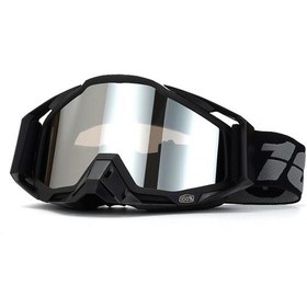 Resim Ccgloball Motosiklet Sürüş Gözlüğü Rüzgar Geçirmez Maske Dış Mekan Gözlüğü Siyah Çerçeve-gümüş 
