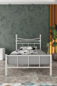 Resim FANO Liberty Ferforje Karyola Beyaz Tek Kişilik Metal Yatak 90x190, 90x200, 100x200, 120x190, 120x200 