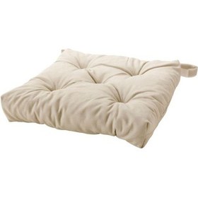 Resim Sumuhome Ikea Malında 40/35X38X7 Cm Sandelye Minderi Ekru Cırt Cırt Bantlı 