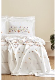 Resim Karaca Home Clarice %100 Pamuk Çift Kişilik Nevresim Pike Takımı Multicolor 200.22.11.0340 Çok Renkli 