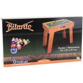 Resim Ahşap Büyük Boy Ayaklı Bilardo Oyun Seti 