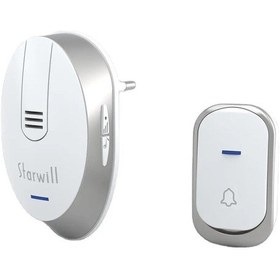 Resim Primex Starwill Priz Beslemeli 32pol. Melodi Kablosuz Zil Kapı Zili 220v, 433mhz Kablosuz Kapı Zili 