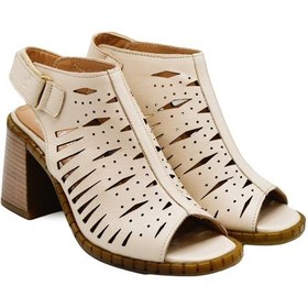 Resim Kadın Topuklu Deri Sandalet Bej 2511905y Bej 