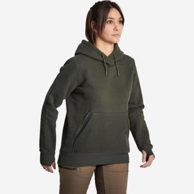 Resim Kadın Kapüşonlu Sweatshirt - Yeşil - Avcılık ve Doğa Gözlemi - 500 