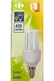 Resim Carrefour TASARRUFLU AMPUL 8 WATT E27 DUY SARI IŞIK 