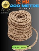 Resim GÖKDAĞ GROUP 12 MM 200 Metre Jüt Halat Dekoratif Hasır İp 