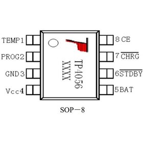 Resim Tp4056 3.7V Batarya Şarj Entegresi - Sop8 