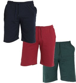 Resim Lukitus Pamuklu Cepli Basic Erkek Şort Laci-bordo-yeşil 3 Adet Bordo - Lacivert - Yeşil 