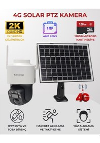 Resim Casacop Q9 4mp 4g Ptz Smart Solar Kamera 