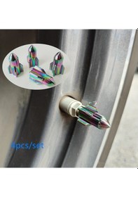 Resim Fastbuy Turcoshop11 4'lü Set Evrensel Motosiklet Bisiklet Alaşım Jant Kapakları Roket Uçak Desenli 