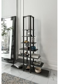 Resim Sierras Raflı Lambader Siyah Şapka Rengi 