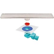 Resim Sukar Line 6 Plain 50 CM Izgaralı Krom Duş Kanalı ve S Yalıtım Kiti 