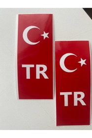 Resim Banxtre TR Kırmızı Plaka Sticker (2 adet) 