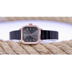 Resim Siyah Renk Kordonlu Kare Kasa Kadın Kol Saati Mls-111-2 