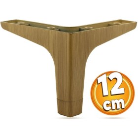 Resim Badem10 Sedef Mobilya Kanepe Tv Ünitesi Baza Koltuk Ayağı Ahşap Desenli Açık Ceviz Renk 12 Cm Ayakları 