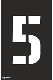 Resim isgtabelam 22,4x35 Cm/kompozit /Beş (5) Rakamı Boyama Şablonu 