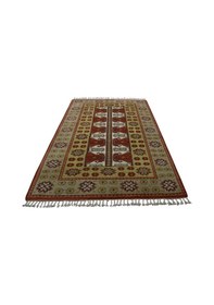 Resim Zehra Abla Halı Yeni 7m2 El Dokuma Modern Zarif Çiçekli Bozalan Milas Yün Halı 5687 Renkli 