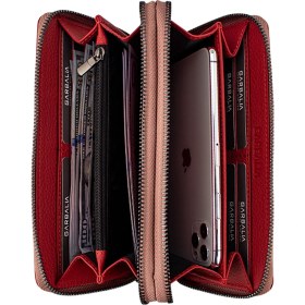 Resim Garbalia Hakiki Deri Telefon Bölmeli Cüzdan El Çantası Şık Tasarım ve Fermuarlı Özellikler 