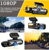 Resim Chuangyinshop Siyah Black Alaşımlı Çift Kayıt Yapan Araç İçi Ve Önü 1080p Dönebilir Kamera 3 16 İnç Ips Ekran Kolay Kurulum 