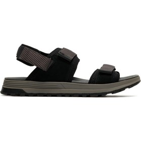 Resim CLARKS Siyah Erkek Deri Sandalet ATL Trek River 