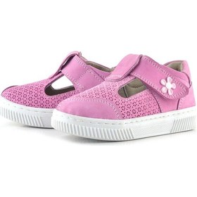 Resim Rakerplus Bheem Hakiki Deri Pembe Cırtlı Çiçek Detaylı Bebek Sandalet Pembe 