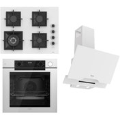 Resim Ferre STEAMART-FRYART-SILENTART Serisi Beyaz Set (SC406-WFA + QEP64CB +D064-SA ) - Döküm Izgara / 65 