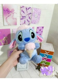 Resim Dondurmalı Stitch Peluş Oyuncak İthal Yumuşak Stich Peluş 30cm Çok Renkli 