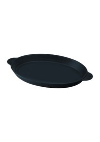 Resim Lava Döküm Oval Fajita Tavası 18x24cm. Döküm Demir Yekpare Çift Kulplu Ölçü Siyah 