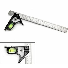 Resim Bts 12271 Ayarlanabilir Terazili Açı Ölçer Gönye 45°-90° 30 cm 