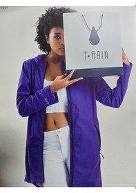 Resim T Rain Pu Raincoat S Beden Mor Kadın Yağmurluk Mor 