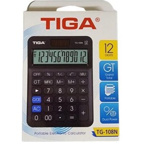 Resim Tiga Tg-108n Masaüstü 12 Haneli Hesap Makinesi Siyah 