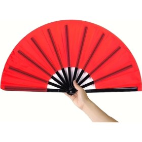 Resim Chuangyinshop Klasik Kung Fu Sarı Yelpaze - Katlanır Taiçi Ve Dans İçin Geleneksel Çin Stili 