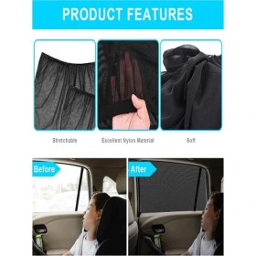 Resim Ankaflex Oto Güneşlik Perde Araç Yan Cam Güneşlik Perde Araba Güneşlik Anne Bebek Emzirme Perdesi 