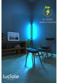 Resim Led Abajur Aplik Gece Lambası Rgb Lambader 16 Renkli Uzaktan Kumandalı Işık 4 Animasyonlu Dipsiz100d 