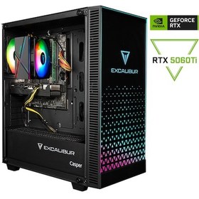 Resim Casper Excalibur E65H.245K-BVT0A-0HD Ultra 5 245KF 16 GB 500 GB SSD RTX5060TI W11H Masaüstü Oyuncu Bilgisayarı 