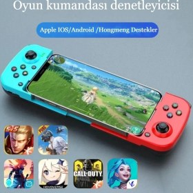 Resim Kablosuz Bluetooth D3 Apple Ios Android Için Gamepad Joyistik Teleskopik Oyun Denetleyici 