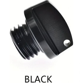 Resim Cloudstore Siyah Evrensel Motor Kapaklı 6 Renk Seçenekli Alüminyum Alaşım Motosiklet Tank Kılıfı 