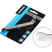 Resim motosergen Bisiklet Lastik Sökme Takma Levyesi Metal 3'lü Set Yuvarlak Köşeli Uzun Tip Gri Renk 