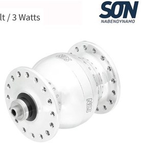 Resim Shimano Son 28 Dinamo Göbek V-fren 6v 3.0watt 36d Qr Gümüş Siyah 