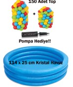 Resim 114 Kristal Havuz 150 Adet 6cm Top Ve Pompa Hediye !!!! 