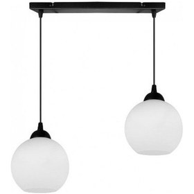 Resim Riolıght Modern,retro,vintage Opalbeyaz1 Camlı 2xe27 Sıralı Siyah 