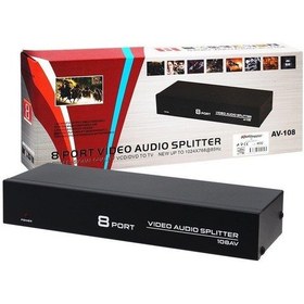 Resim Powermaster 8 Port Video Audio Splitter Video Çoklayıcı 
