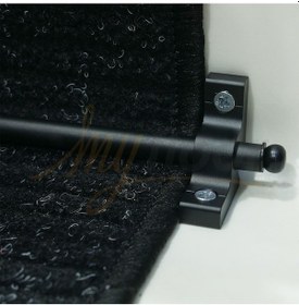 Resim Çelik Halı Tutucu Merdiven Dip Çubuğu Siyah - Kalın / 130cm 